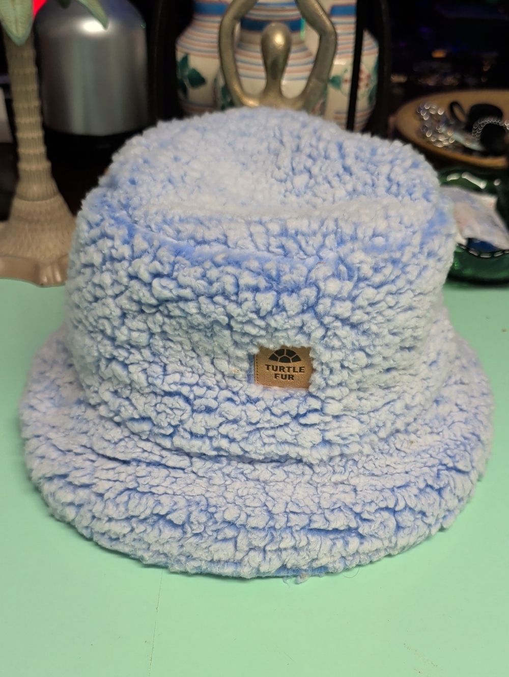 Turtle Fur Light Blue Sherpa Bucket Hat - Cozy Mens Accessory